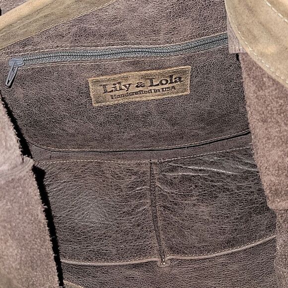 Anthropologie Lily and Lola Crossbody Distressed Leather Bag - Picture 11 of 12